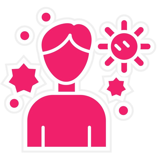 Estilo del icono de la infección por diseño vectorial