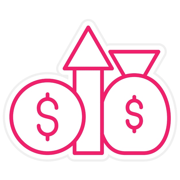 Estilo del icono de inflación del diseño vectorial