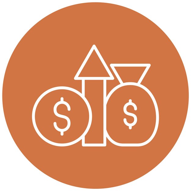 Estilo del icono de inflación del diseño vectorial