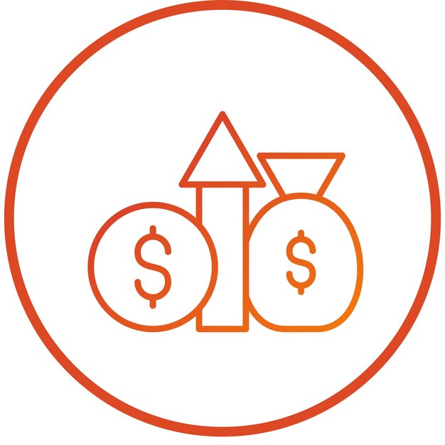Estilo del icono de inflación del diseño vectorial