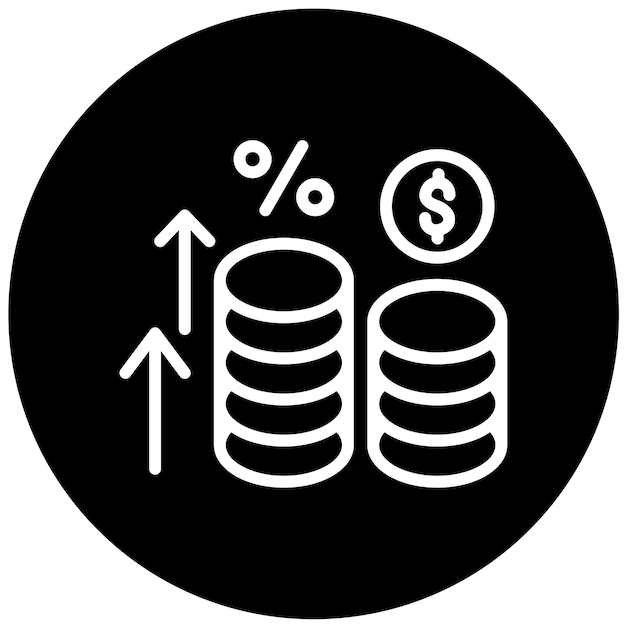 Estilo del icono de inflación del diseño vectorial