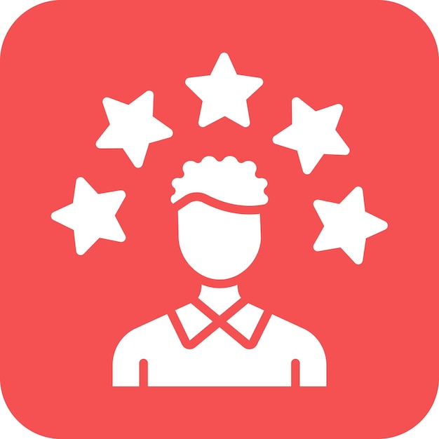 Estilo del icono del influyente de diseño vectorial