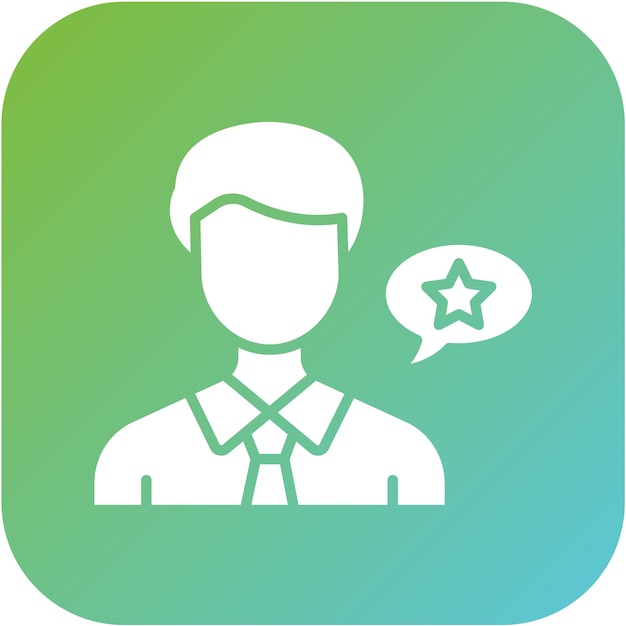 Estilo del icono del influyente de diseño vectorial