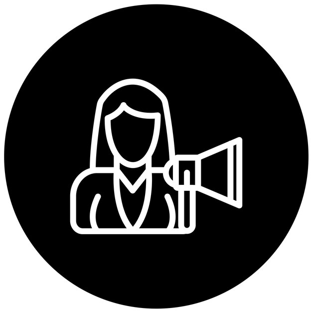 Estilo del icono del influyente de diseño vectorial