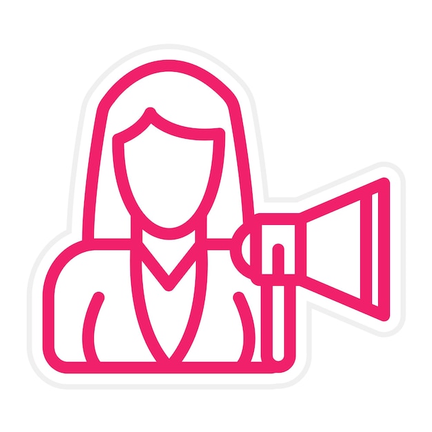 Estilo del icono del influyente de diseño vectorial