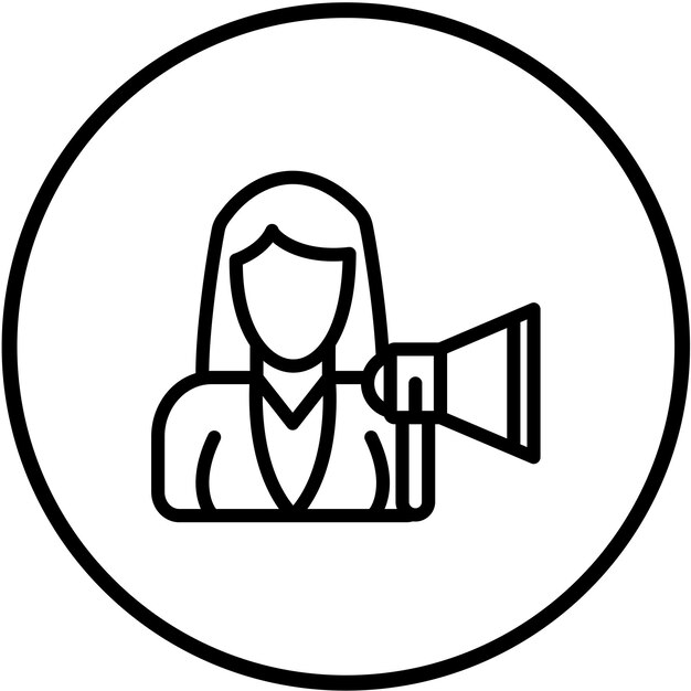 Estilo del icono del influyente de diseño vectorial
