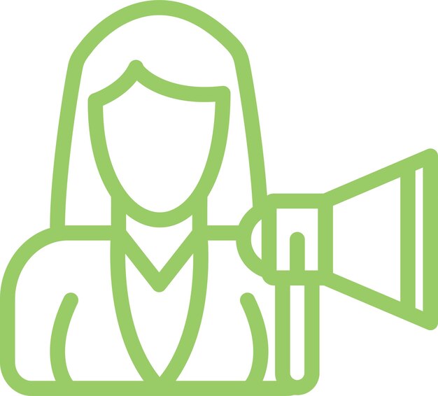 Estilo del icono del influyente de diseño vectorial