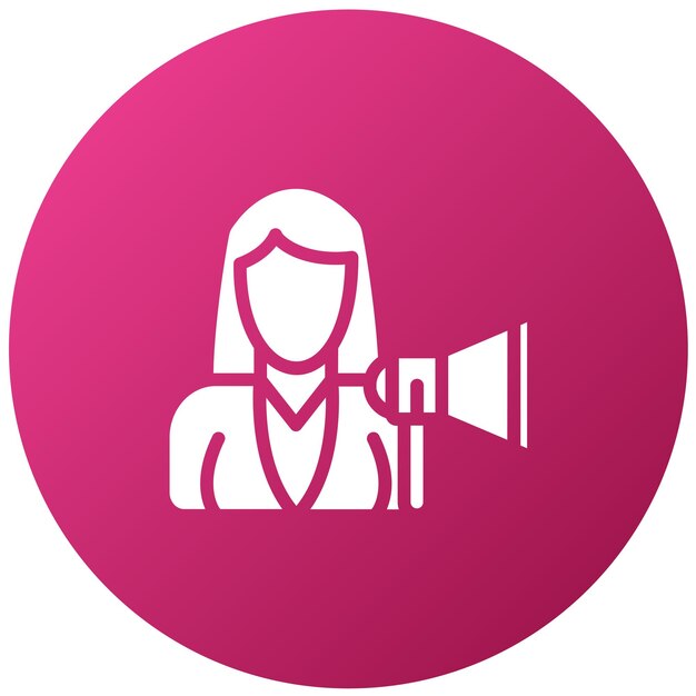 Estilo del icono del influyente de diseño vectorial