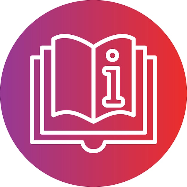 Estilo del icono de la información del libro