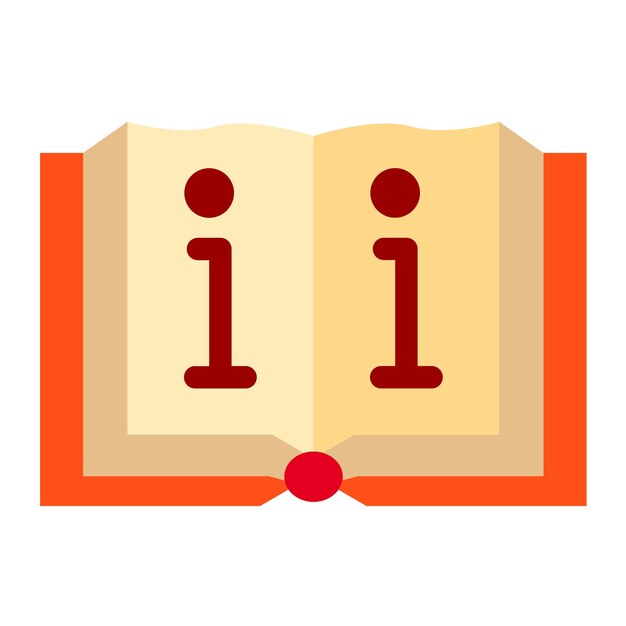 Estilo del icono de la información del libro