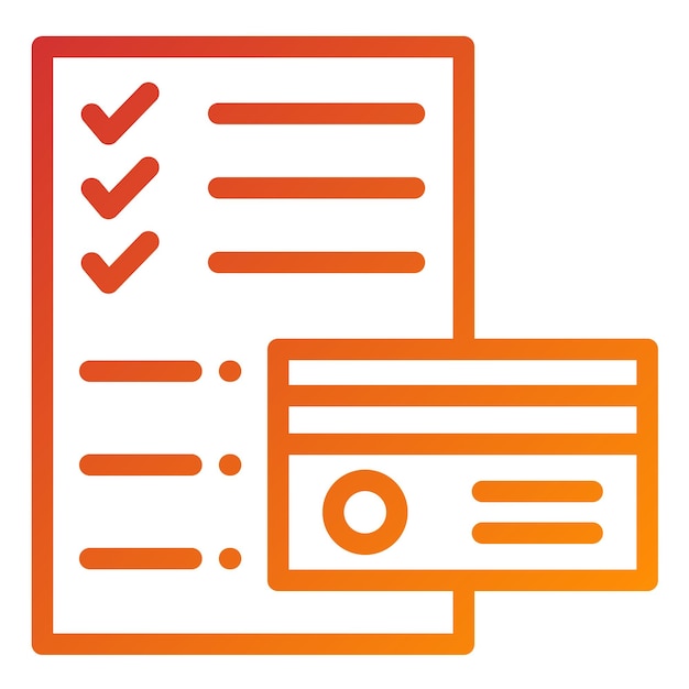 Estilo del icono del informe de crédito de diseño vectorial