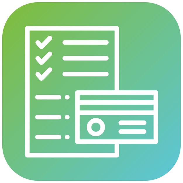 Estilo del icono del informe de crédito de diseño vectorial