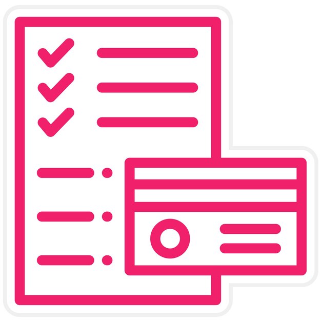 Estilo del icono del informe de crédito de diseño vectorial