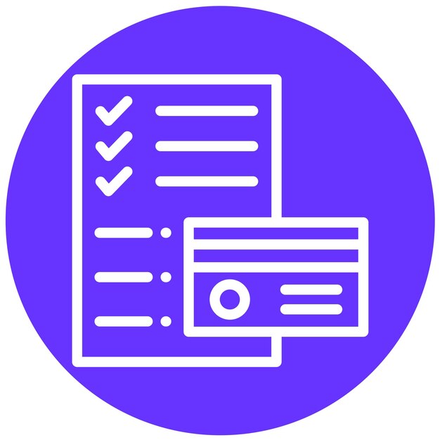 Estilo del icono del informe de crédito de diseño vectorial