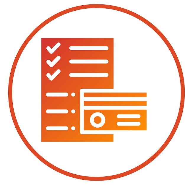 Estilo del icono del informe de crédito de diseño vectorial