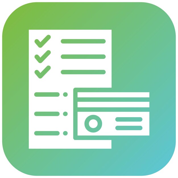 Estilo del icono del informe de crédito de diseño vectorial