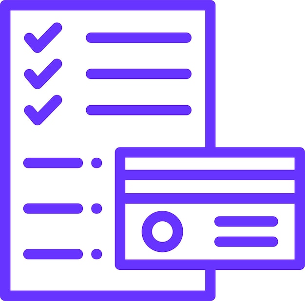 Estilo del icono del informe de crédito de diseño vectorial