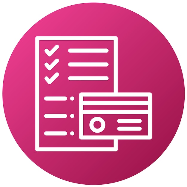 Estilo del icono del informe de crédito de diseño vectorial