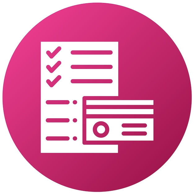 Estilo del icono del informe de crédito de diseño vectorial