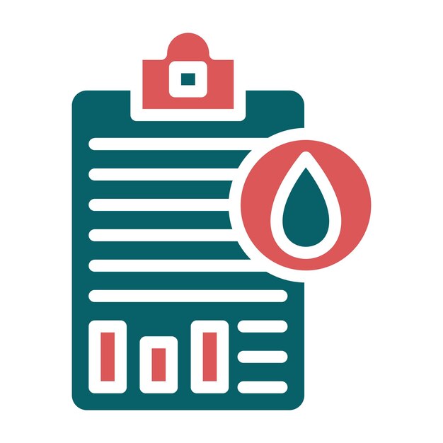Estilo del icono del informe de datos de aceite