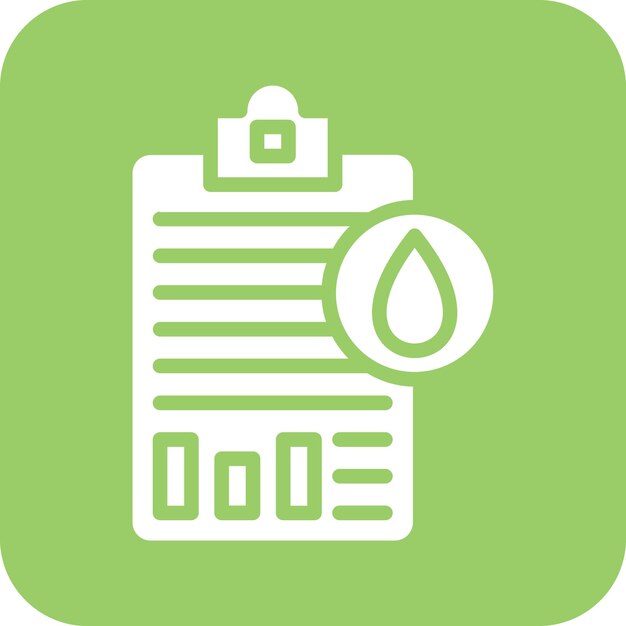 Estilo del icono del informe de datos de aceite