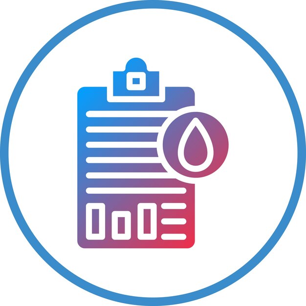 Estilo del icono del informe de datos de aceite