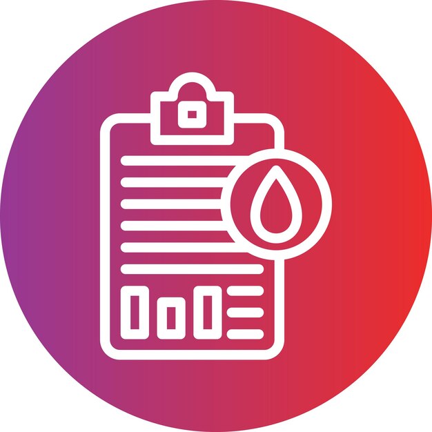 Estilo del icono del informe de datos de aceite