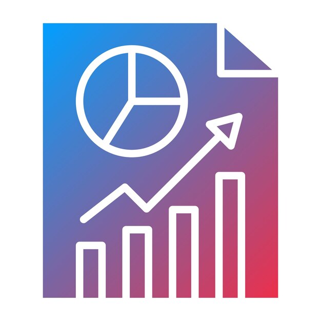 Estilo del icono del informe de diseño vectorial