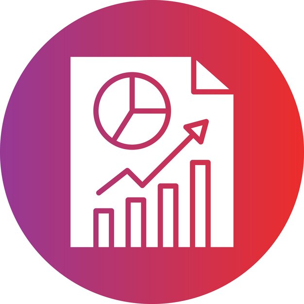 Estilo del icono del informe de diseño vectorial