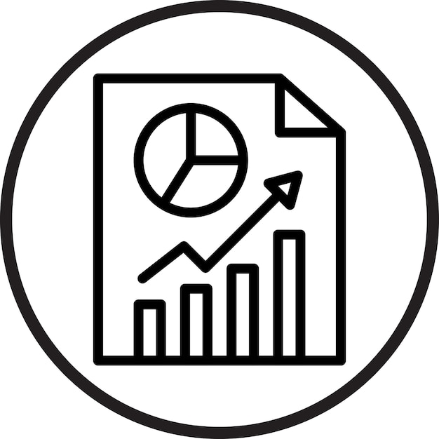 Estilo del icono del informe de diseño vectorial