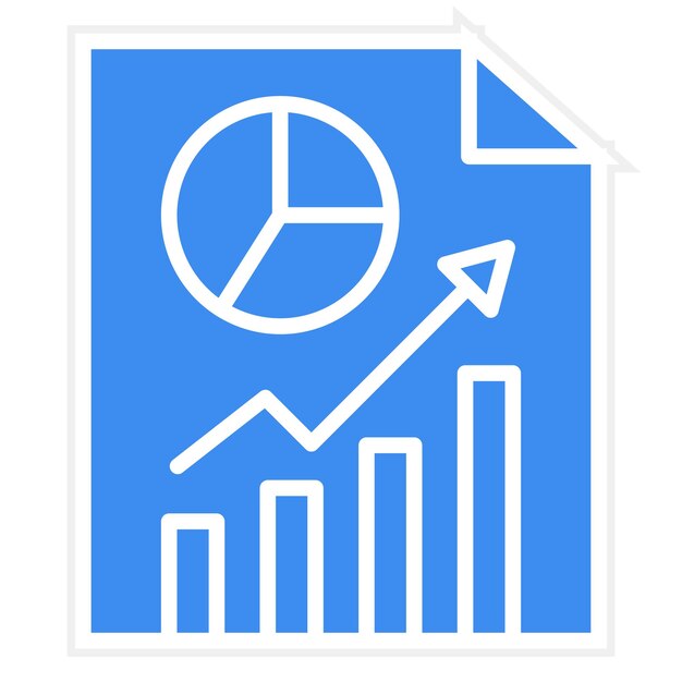 Estilo del icono del informe de diseño vectorial
