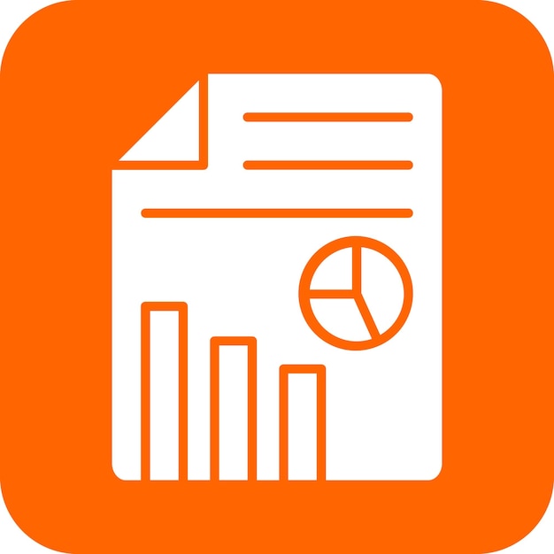 Estilo del icono del informe de diseño vectorial