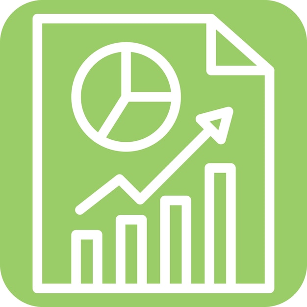 Estilo del icono del informe de diseño vectorial