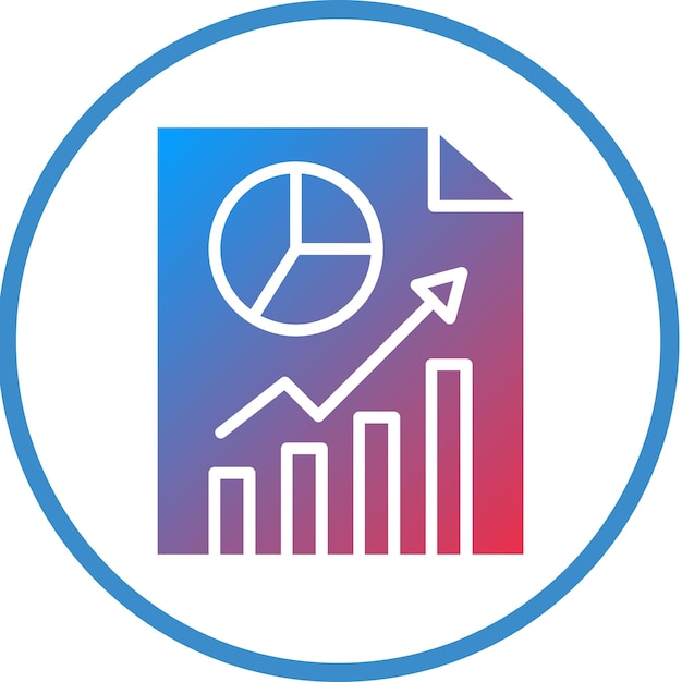 Estilo del icono del informe de diseño vectorial
