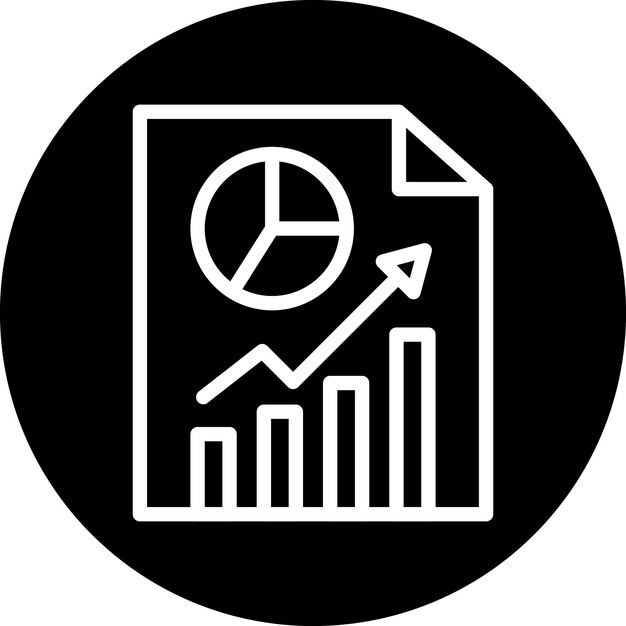 Estilo del icono del informe de diseño vectorial