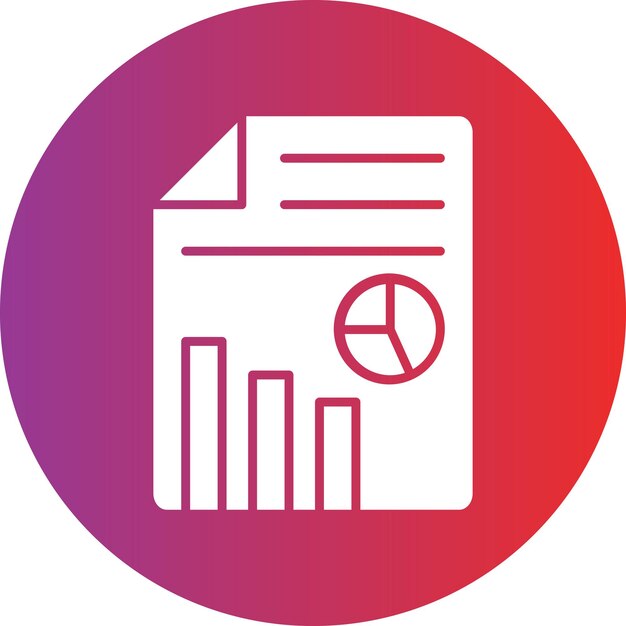 Estilo del icono del informe de diseño vectorial