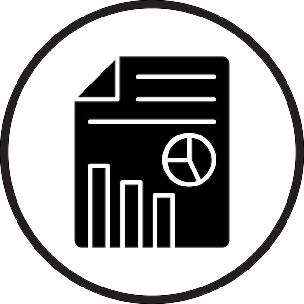 Estilo del icono del informe de diseño vectorial
