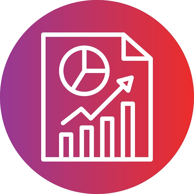 Estilo del icono del informe de diseño vectorial