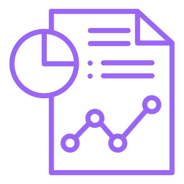 Estilo del icono del informe de diseño vectorial