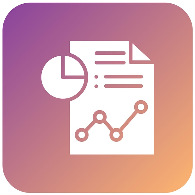 Estilo del icono del informe de diseño vectorial