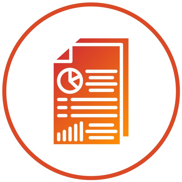 Estilo del icono del informe de diseño vectorial