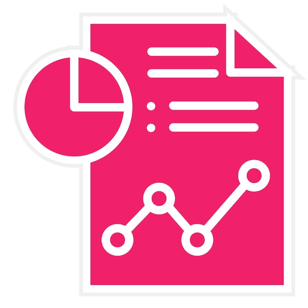 Estilo del icono del informe de diseño vectorial