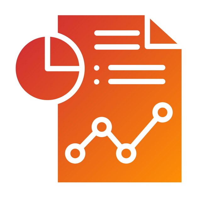 Estilo del icono del informe de diseño vectorial