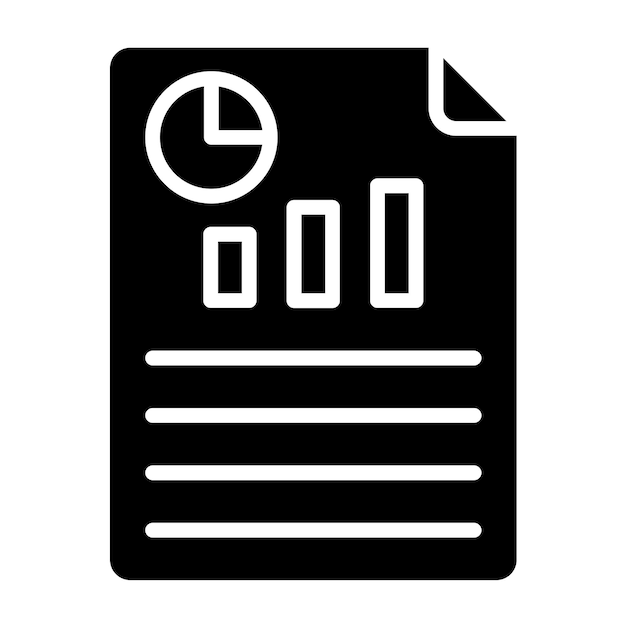 Estilo del icono del informe de diseño vectorial