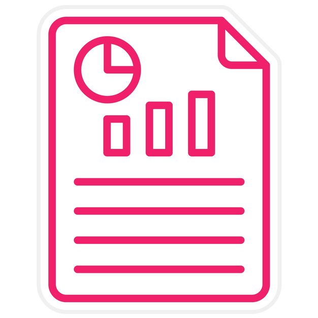 Estilo del icono del informe de diseño vectorial