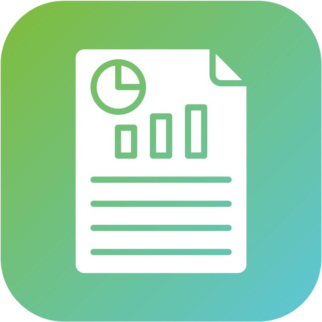 Estilo del icono del informe de diseño vectorial