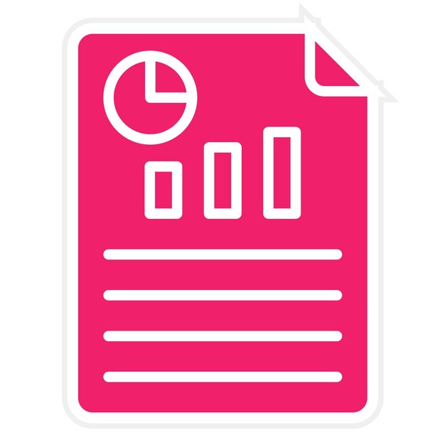 Estilo del icono del informe de diseño vectorial