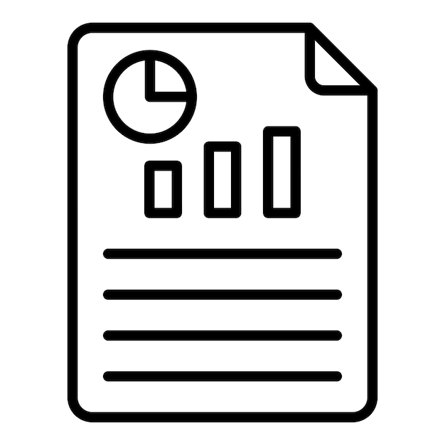 Estilo del icono del informe de diseño vectorial