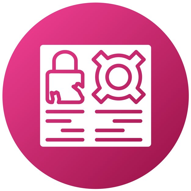 Estilo del icono del informe de incidentes de violación de diseño vectorial