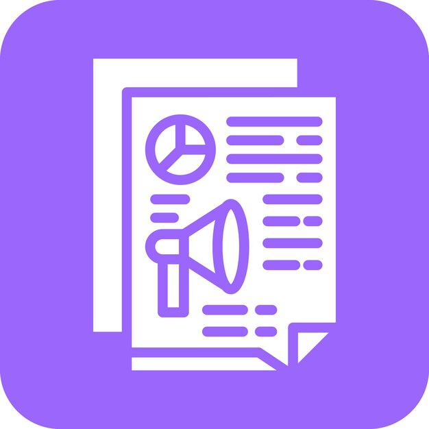 Estilo del icono del informe de marketing